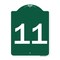 Signmission Designer Series Sign-Sign W/ Number 11, Green & White Aluminum Sign, 18" x 24", GW-1824-22911 A-DES-GW-1824-22911 - alternate 1